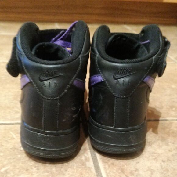 Rare Nike Men's 9.5 Air Force 1 82’ (2012) Black Purple Hightops 315123-001 - Picture 8 of 12